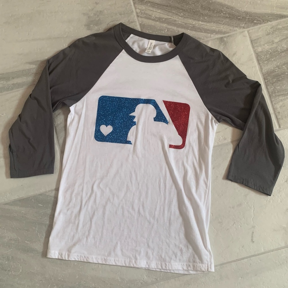 Baseball logo 3/4 sleeve tee